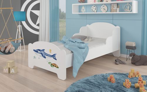 Lit Enfant Bois Blanc Impression Petit Requin 70x140 Ou 80x160 Cm - Sommier Et Matelas Inclus - Madale 18 Lit enfant bois blanc impression petit requin 70x140 ou 80x160 cm - Sommier et matelas inclus - Madale - Photo n°2; ?>