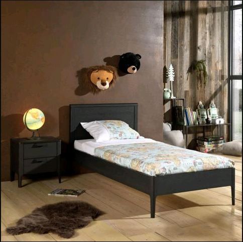 lit enfant en frêne noir Azalea 90x200 cm - Photo n°2; ?>