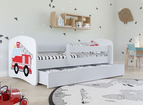 Lit enfant petit dinosaure avec sommiers et barrière de sécurité amovible Drimy - Photo n°3; ?>