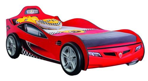 Lit enfant voiture de course rouge Bolide 90x190 cm - Photo n°3; ?>