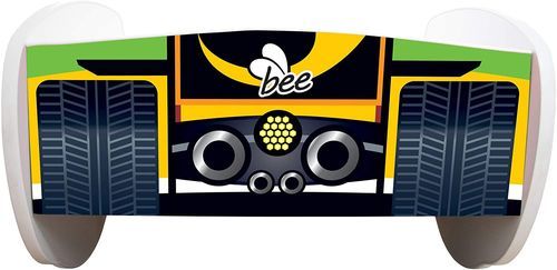 Lit enfant voiture F1 Beefree jaune 70x140 cm - Sommier et matelas inclus - Photo n°3; ?>