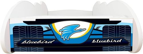 Lit enfant voiture F1 Blue bird bleu 70x140 cm - Sommier et matelas inclus - Photo n°3; ?>