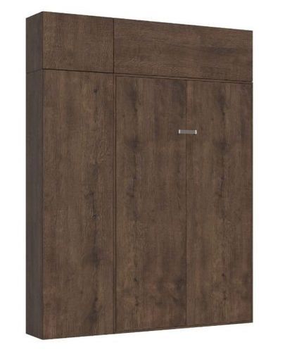 Lit Escamotable 140x190 Cm Avec 1 Colonne De Rangement 2 Meubles Hauts Bois Noyer Kanto 28 Lit escamotable 140x190 cm avec 1 colonne de rangement 2 meubles hauts bois noyer kanto - Photo n°2; ?>