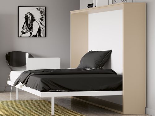 Lit escamotable horizontal 90x200 cm Paula cadre métallique - Haut de gamme - Photo n°3; ?>