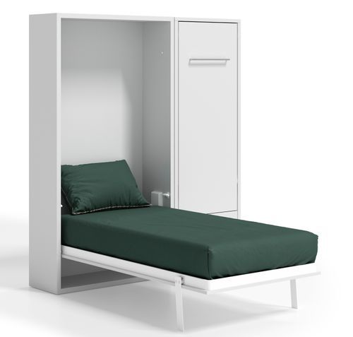 Lit escamotable vertical 120x190 cm avec armoire et bureau Kampo - Photo n°2; ?>