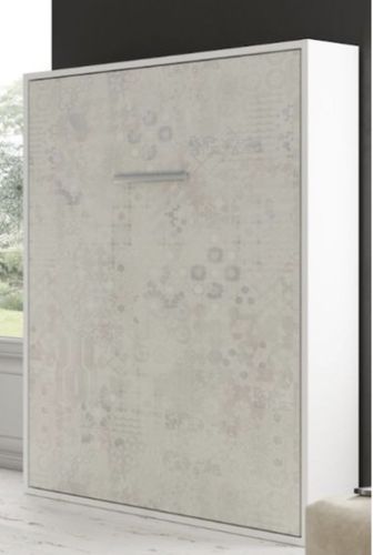 Lit escamotable vertical 140x190 cm beige mosaïque Banila - Photo n°3; ?>