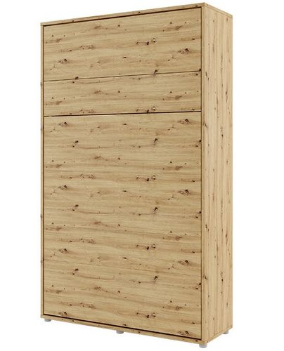 Lit escamotable vertical avec étagères chêne artisan Noby 90x200 cm - Photo n°3; ?>