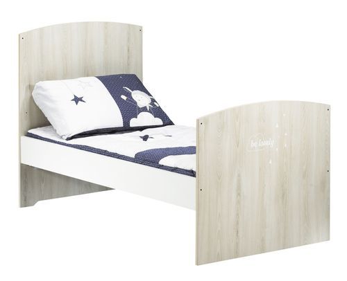 Lit évolutif 70x140 cm bois clair et blanc Smile - Photo n°2; ?>