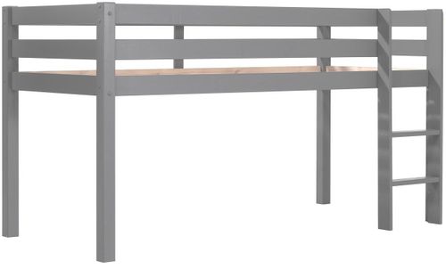 Lit mezzanine 90x200 cm avec tente bus princesse pin massif gris Pino - Photo n°2; ?>
