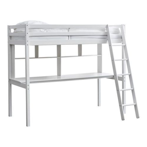 Lit Mezzanine Combiné - Bois Massif - Blanc Laqué - Sommier A Lattes Inclus - 90 X 200 Cm 2 8 Lit mezzanine combiné - Bois massif - Blanc laqué - Sommier a lattes inclus - 90 x 200 cm 2 - Photo n°2; ?>