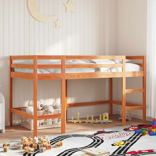 Lit mezzanine enfants avec échelle 80x200 cm bois pin massif - Photo n°3; ?>