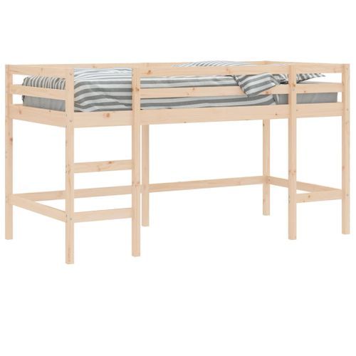 Lit mezzanine enfants échelle 80x200 cm bois pin massif - Photo n°3; ?>