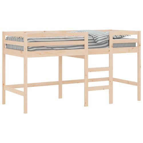 Lit mezzanine enfants échelle 80x200 cm bois pin massif - Photo n°3; ?>