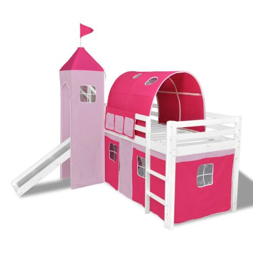 Lit Mezzanine Pour Enfants Avec Toboggan Et échelle Bois Rose 24 Lit mezzanine pour enfants avec toboggan et échelle Bois Rose - Photo n°2; ?>