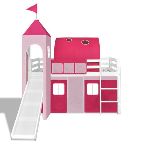 Lit Mezzanine Pour Enfants Avec Toboggan Et échelle Bois Rose 25 Lit mezzanine pour enfants avec toboggan et échelle Bois Rose - Photo n°3; ?>