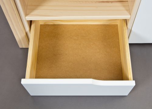 Lit multi-rangement pin massif clair et blanc Jam 90 - Photo n°3; ?>