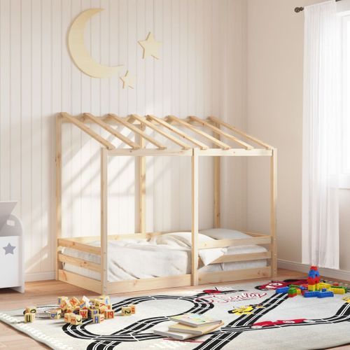 Lit pour enfants avec toit 70x140 cm bois massif de pin - Photo n°3; ?>