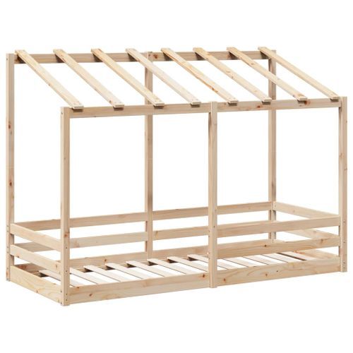 Lit pour enfants avec toit 75x190 cm bois massif de pin - Photo n°2; ?>