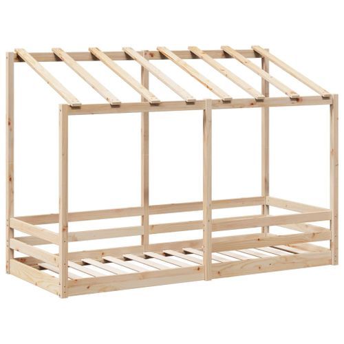 Lit pour enfants avec toit 90x190 cm bois massif de pin - Photo n°2; ?>