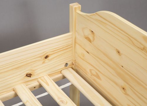 Lit simple pin massif clair Clorha 90x200 cm - Photo n°3; ?>