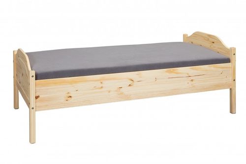 Lit simple pin massif clair Clorha 90x200 cm - Photo n°2; ?>