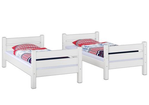 Lit superposable blanc et rideau rose clair Reine des neiges 90x190 cm - Photo n°2; ?>