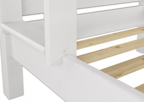 Lit superposable blanc et rideau rose clair Reine des neiges 90x190 cm - Photo n°3; ?>