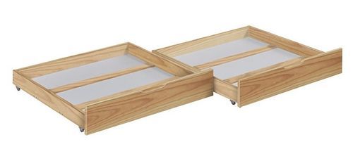 Lit superposés Pin massif et rideau Beige et Vert - Photo n°2; ?>