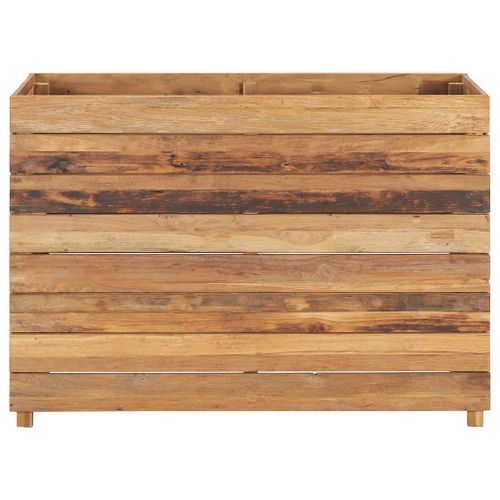 Jardinière 100x40x72 cm Bois de teck recyclé et acier - Photo n°3; ?>