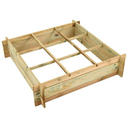 Jardinière 90 x 90 x 20 cm Bois imprégné - Photo n°3; ?>