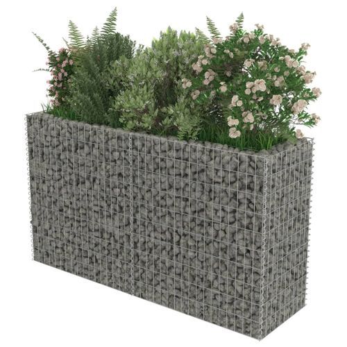 Jardinière à gabion Acier galvanisé 180x50x100 cm - Photo n°3; ?>