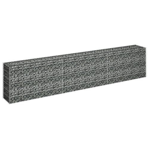 Jardinière à gabion Acier galvanisé 270x30x60 cm - Photo n°3; ?>