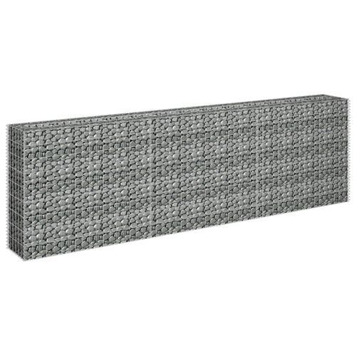 Lit surélevé à gabion Acier galvanisé 270x30x90 cm - Photo n°3; ?>