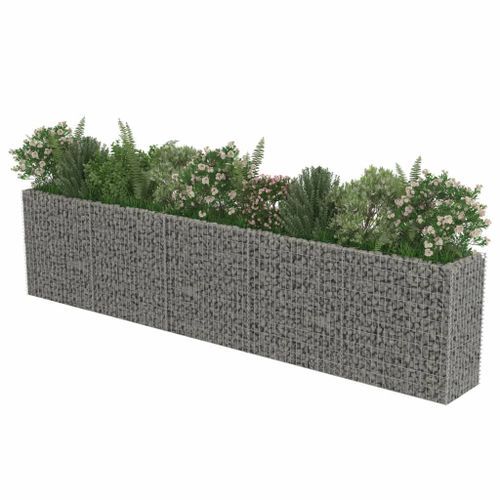 Jardinière à gabion Acier galvanisé 450x50x100 cm - Photo n°3; ?>