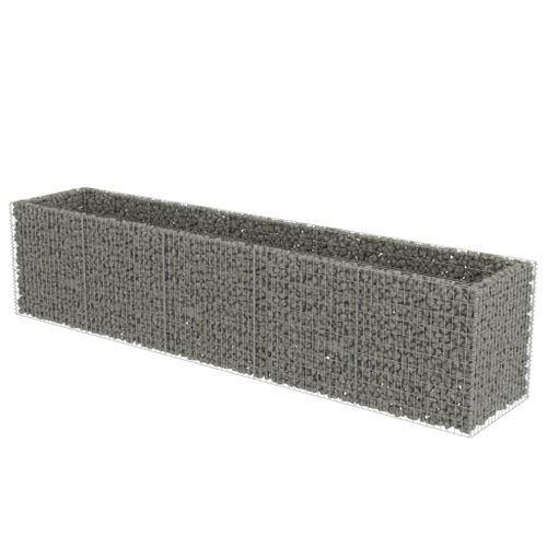 Jardinière à gabion Acier galvanisé 450x90x100 cm - Photo n°3; ?>