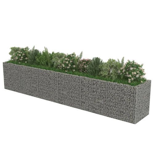 Jardinière à gabion Acier galvanisé 540x90x100 cm - Photo n°3; ?>