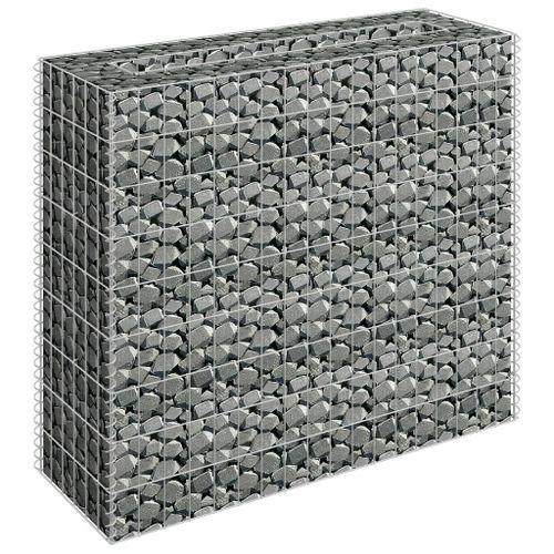 Jardinière à gabion Acier galvanisé 90x30x90 cm - Photo n°3; ?>