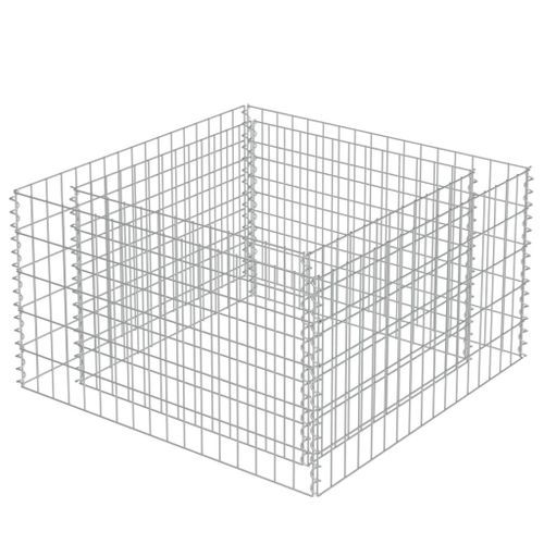 Jardinière à gabion Acier galvanisé 90x90x50 cm - Photo n°2; ?>