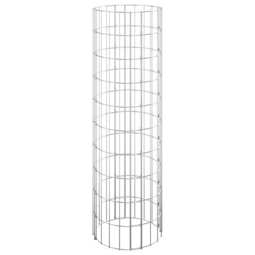 Lit surélevé à gabion circulaire 3pcs Acier galvanisé Ø30x100cm - Photo n°3; ?>