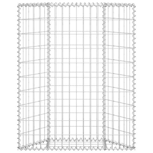 Jardinière à gabion en trapèze Acier galvanisé 80x20x100 cm - Photo n°3; ?>