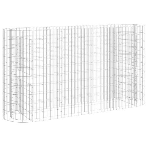 Jardinière à gabion Fer galvanisé 190x50x100 cm - Photo n°2; ?>