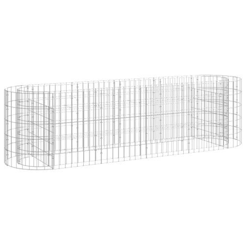 Jardinière à gabion Fer galvanisé 190x50x50 cm - Photo n°2; ?>