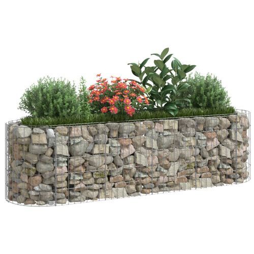 Jardinière à gabion Fer galvanisé 190x50x50 cm - Photo n°3; ?>