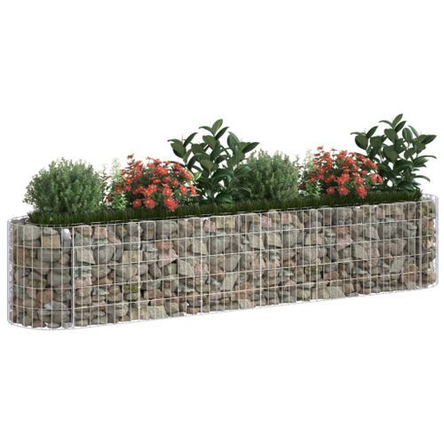 Lit surélevé à gabion Fer galvanisé 260x50x50 cm - Photo n°3; ?>