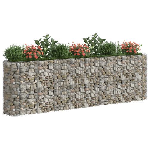 Lit surélevé à gabion Fer galvanisé 330x50x100 cm - Photo n°3; ?>