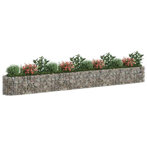 Lit surélevé à gabion Fer galvanisé 470x50x50 cm - Photo n°3; ?>