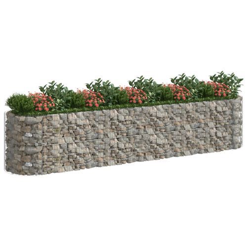 Lit surélevé à gabion Fer galvanisé 500x100x100 cm - Photo n°3; ?>