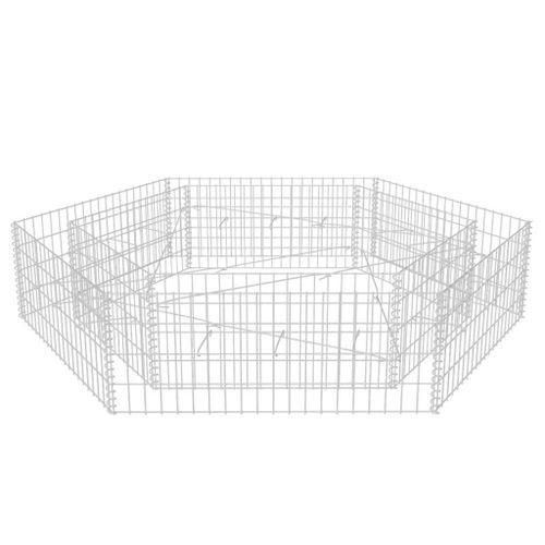 Jardinière à gabion hexagonale 200x173x40 cm - Photo n°2; ?>