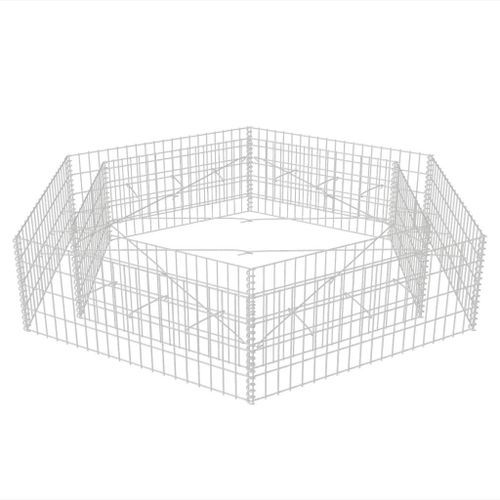 Jardinière à gabion hexagonale 200x173x40 cm - Photo n°3; ?>