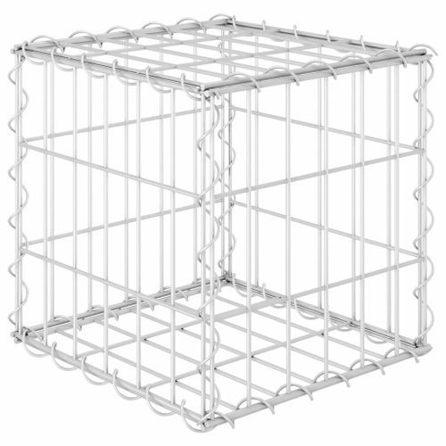 Jardinière cube à gabion Fil d'acier 30x30x30 cm - Photo n°2; ?>